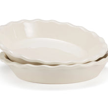 Load image into Gallery viewer, Ceramic Pie Dish w/ Wave Edge