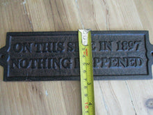 Load image into Gallery viewer, 1897 Cast Iron Sign