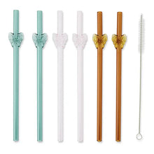 Load image into Gallery viewer, Glass Butterfly Straws (Set of 7)