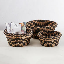 Load image into Gallery viewer, Round Black Stripe Baskets - Only Available for Pick Up or In Store Purchase