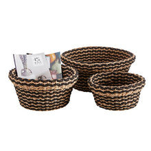 Load image into Gallery viewer, Round Black Stripe Baskets - Only Available for Pick Up or In Store Purchase