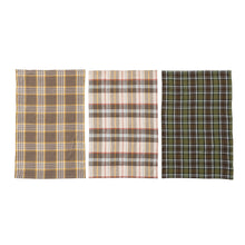 Load image into Gallery viewer, Fall Plaid Tea Towels