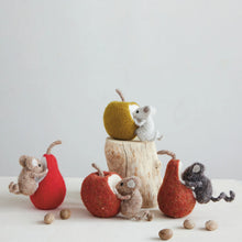 Load image into Gallery viewer, Felt Mice Eating Fruit