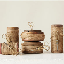 Load image into Gallery viewer, Wooden Spools w/ Jute + Scissors