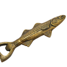 Load image into Gallery viewer, Antique Brass Fish Bottle Opener
