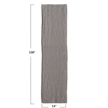 Load image into Gallery viewer, Stonewashed Linen Table Runner