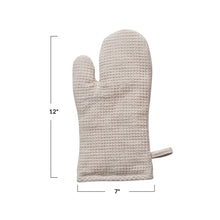 Load image into Gallery viewer, Woven Linen & Cotton Waffle Hot Mitt
