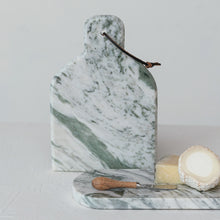 Load image into Gallery viewer, Marble Cheese Board w/ Canape Knife