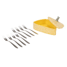 Load image into Gallery viewer, Cheese Container w/ Lid & 8 Appetizer Forks