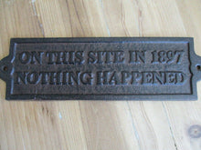 Load image into Gallery viewer, 1897 Cast Iron Sign