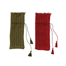 Load image into Gallery viewer, Woven Wine Bag w/ Tassels