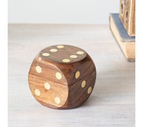 Wood Dice in Box Set