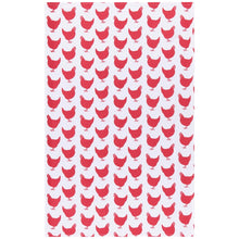 Load image into Gallery viewer, Chickens Print Red Floursack Dishtowels
