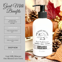 Load image into Gallery viewer, Sweater Weather Goat Milk Lotion by One Blessed Acre Farm
