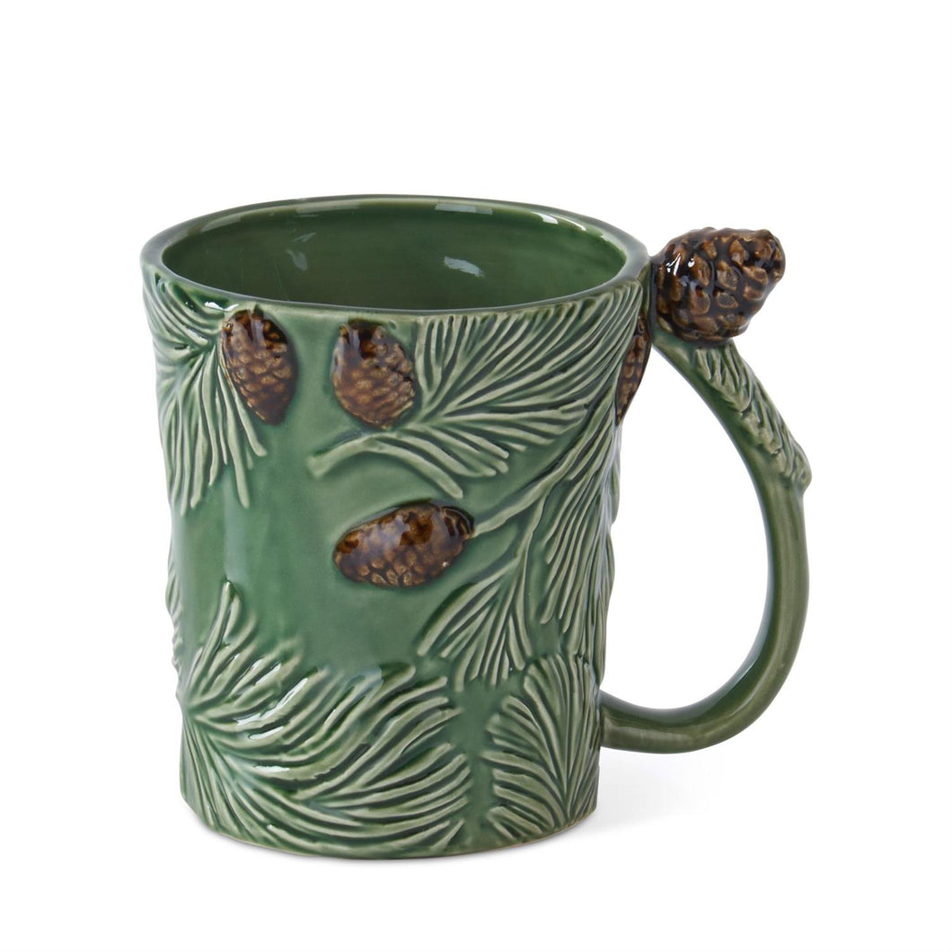 Forest Green Pinecone Mug