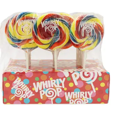Rainbow Whirly Lollipops