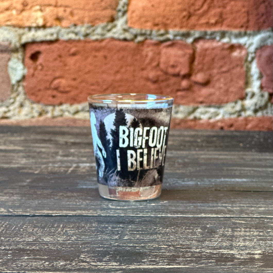 I Believe Bigfoot Shot Glass
