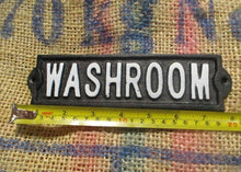 Load image into Gallery viewer, Cast Iron Washroom Sign
