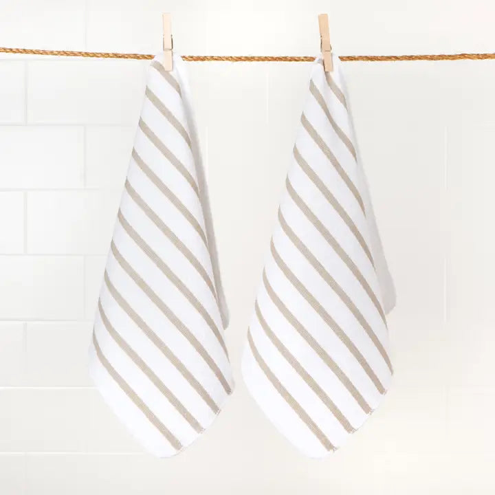 Basketweave Dishtowel + Dishcloth
