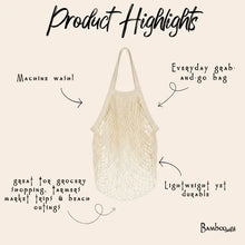Load image into Gallery viewer, Organic Cotton Net Beach Bag
