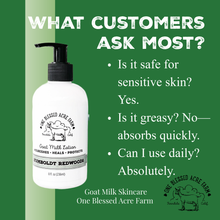 Load image into Gallery viewer, Humboldt Redwoods Goat Milk Lotion by One Blessed Acre Farm
