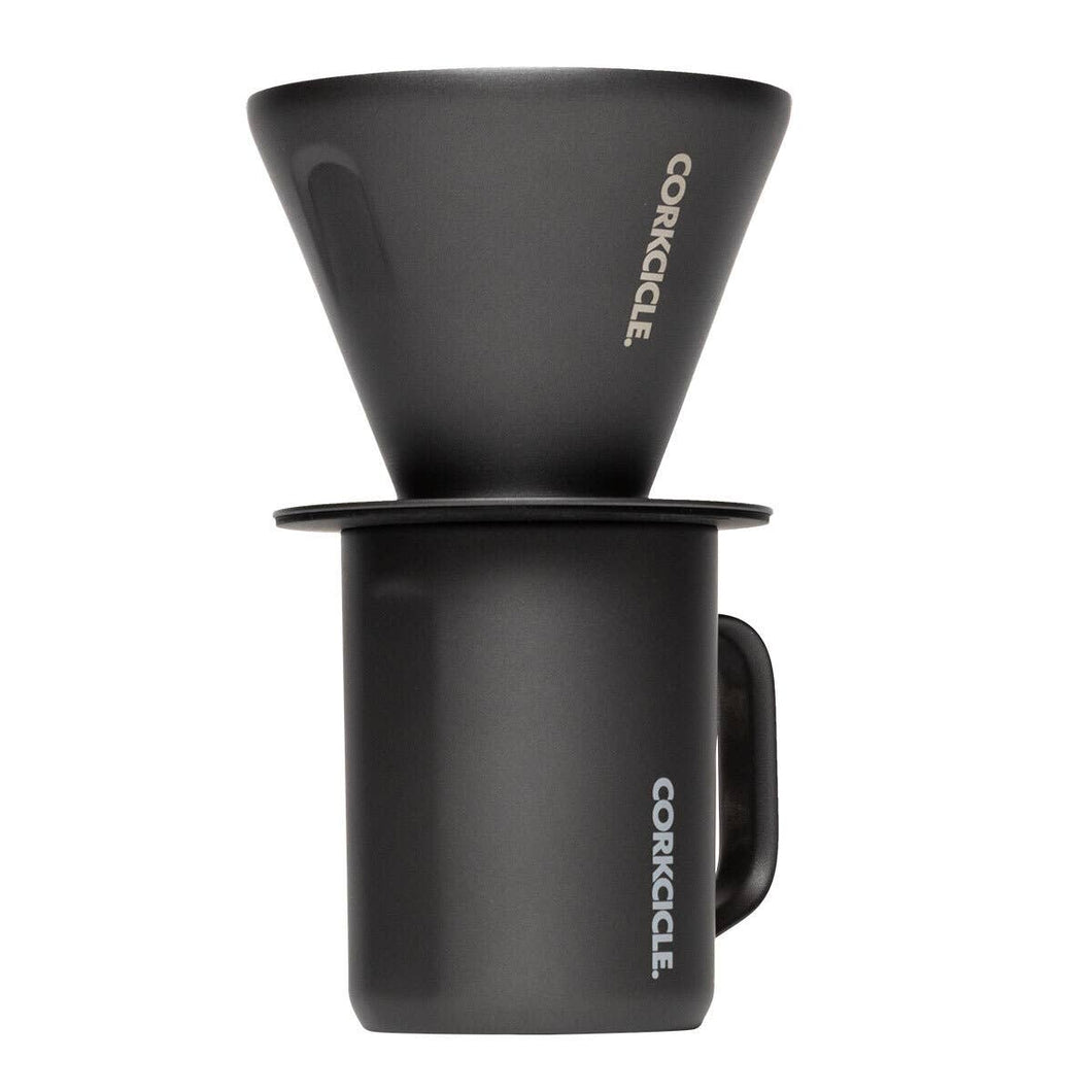 Black Ceramic Slate Coffee Pour-Over Kit