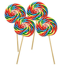 Load image into Gallery viewer, Rainbow Whirly Lollipops
