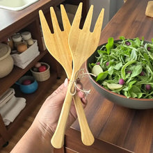 Load image into Gallery viewer, Bamboo Salad Serving Hands
