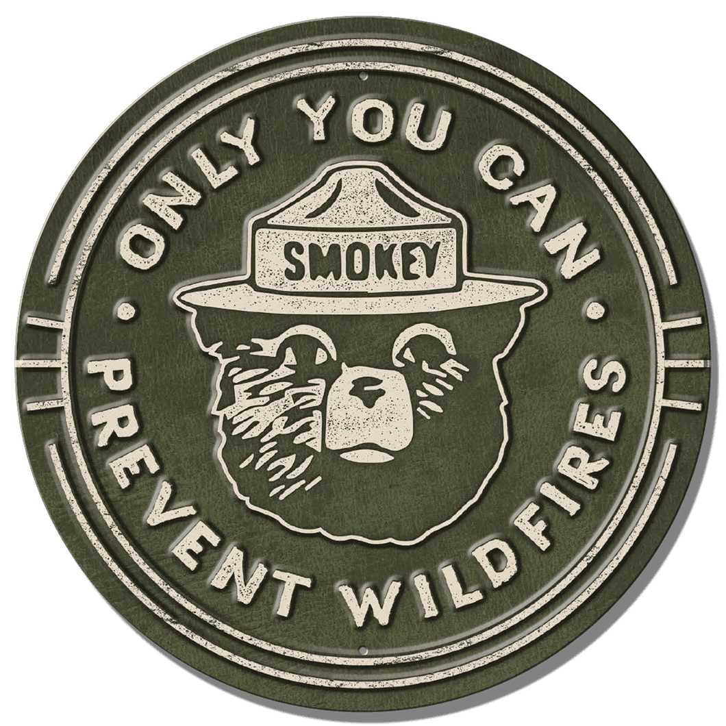 Smokey Bear Tin Sign