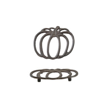 Load image into Gallery viewer, Cast Iron Pumpkin Shaped Trivet
