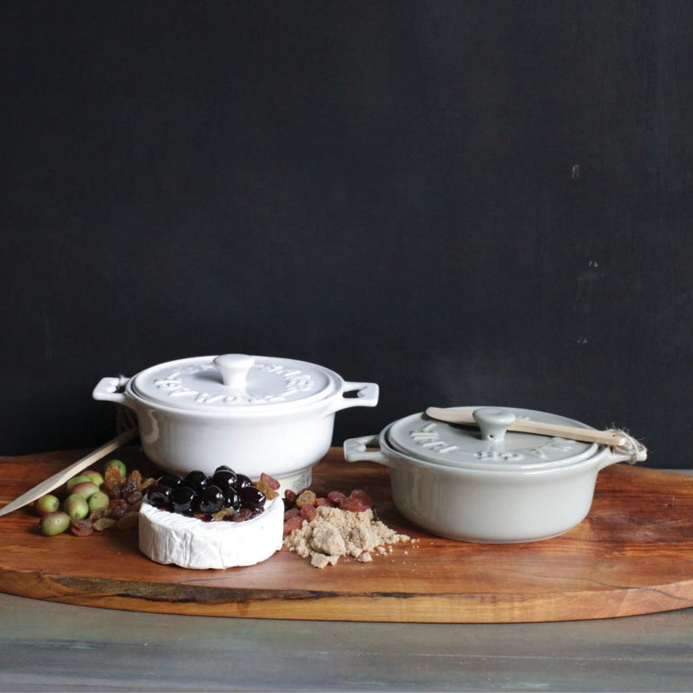 Brie Baker w/ Lid & Bamboo Spreader