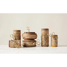 Load image into Gallery viewer, Wooden Spools w/ Jute + Scissors
