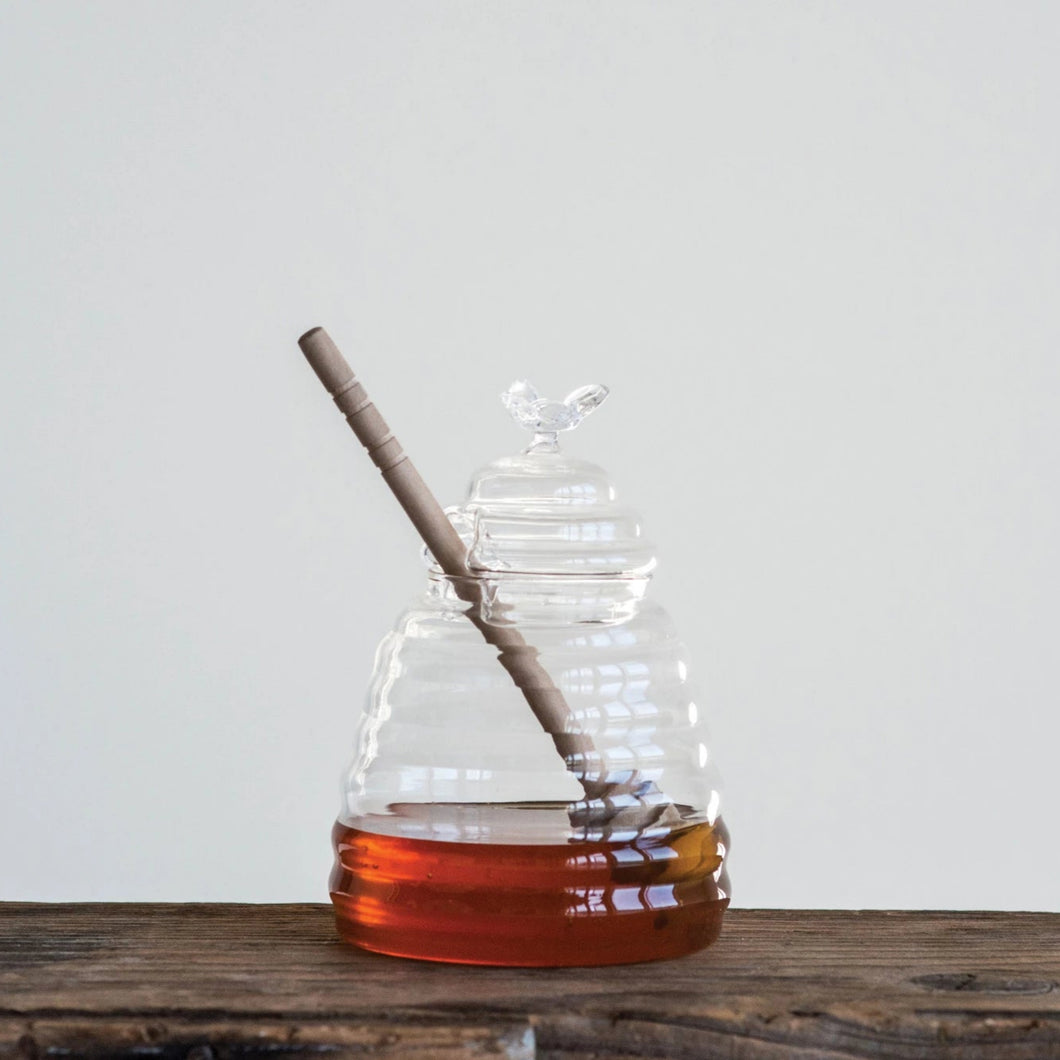 Beehive Glass Honey Jar