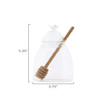 Load image into Gallery viewer, Beehive Glass Honey Jar
