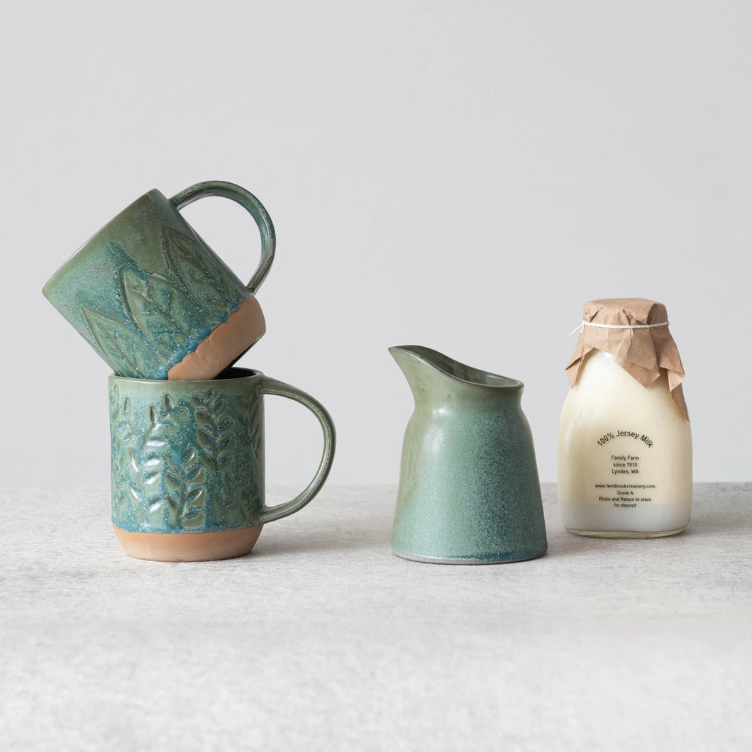 Emerald Stoneware Creamer