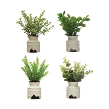 Load image into Gallery viewer, Faux Herbs in Distressed Pot
