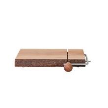 Load image into Gallery viewer, Mahogany Wood &amp; Cheese Slicer w/ Bark Edge
