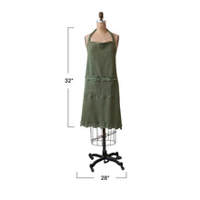 Load image into Gallery viewer, Waffle Weave Apron w/ Lace Trim
