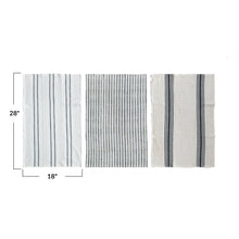 Load image into Gallery viewer, Cotton Waffle Weave Stripe Tea Towels
