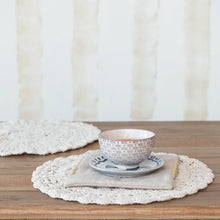 Load image into Gallery viewer, Recycled Cotton Blend Crocheted Placemat

