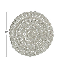 Load image into Gallery viewer, Recycled Cotton Blend Crocheted Placemat

