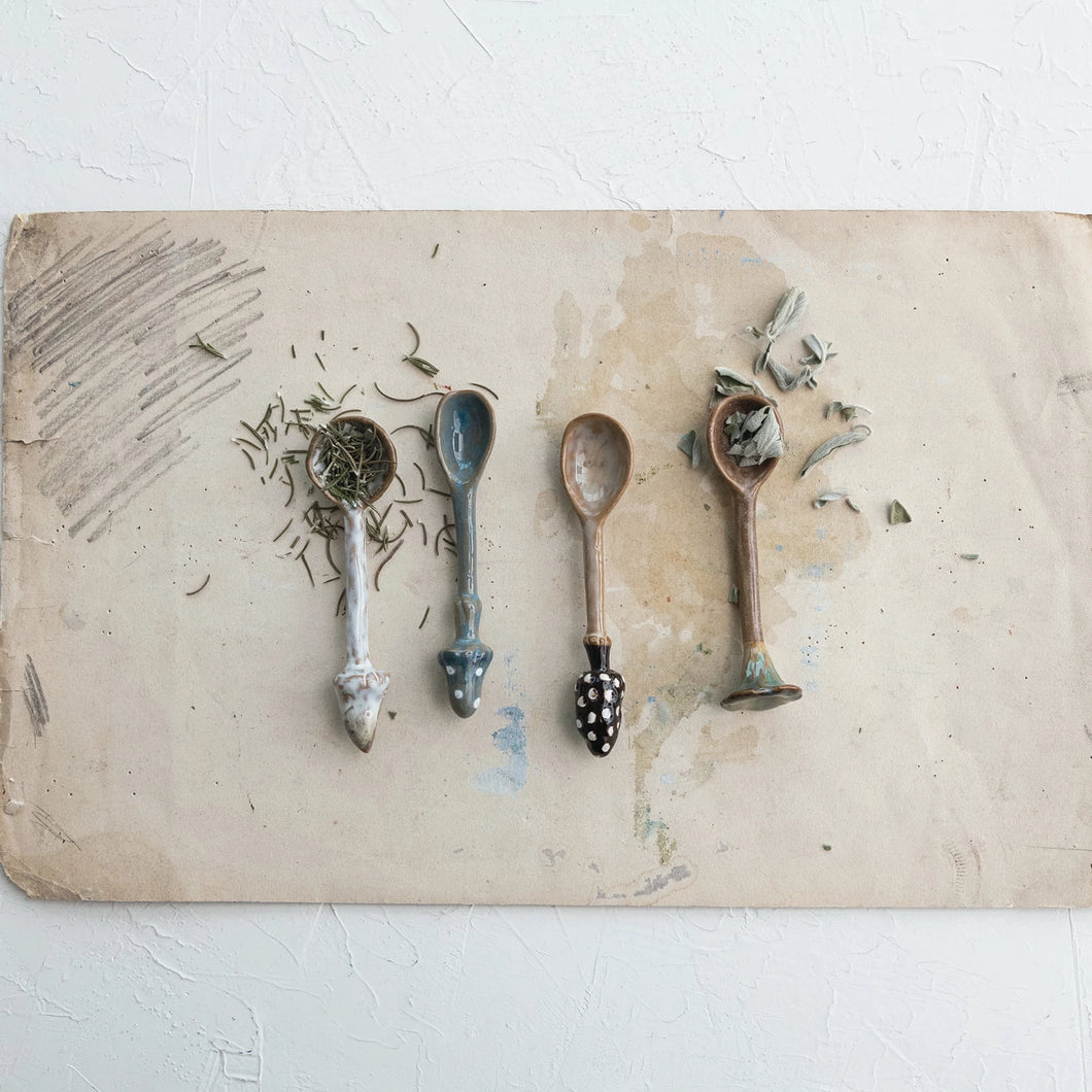 Tea Spoons w/ Mushroom Handles