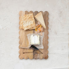 Load image into Gallery viewer, Mango Wood Scalloped Serving Board
