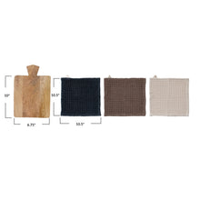 Load image into Gallery viewer, Waffle Weave Dish Cloths w/ Serving Board
