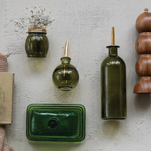 Load image into Gallery viewer, Olive Glass Oil Cruet
