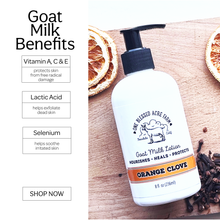 Load image into Gallery viewer, Orange Clove Goat Milk Lotion by One Blessed Acre Farm
