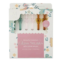 Load image into Gallery viewer, Glass Butterfly Straws (Set of 7)
