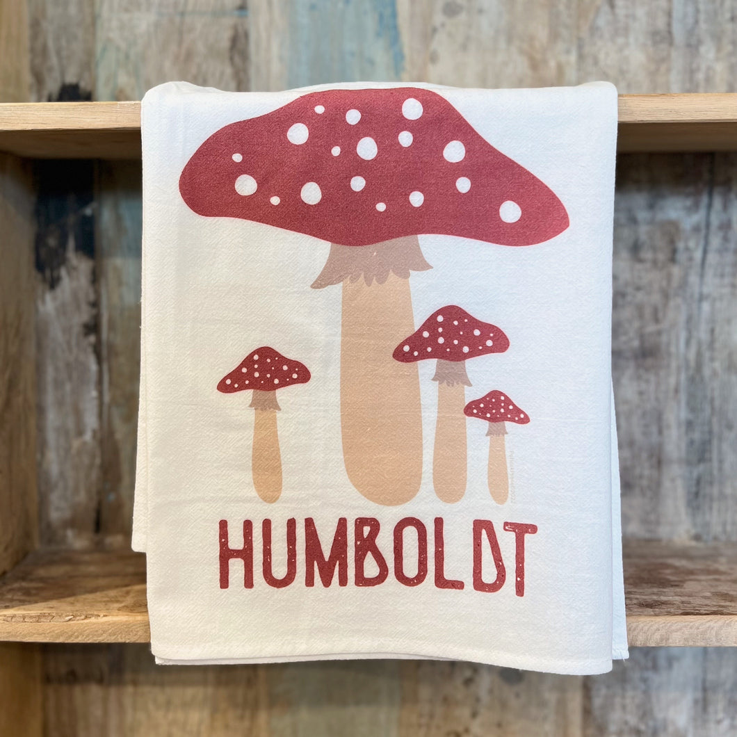 Red Mushrooms Tea Towel