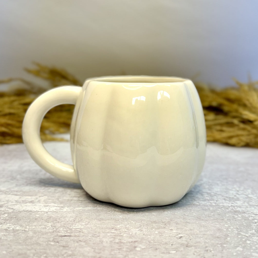 Ceramic Cream Pumpkin Mug