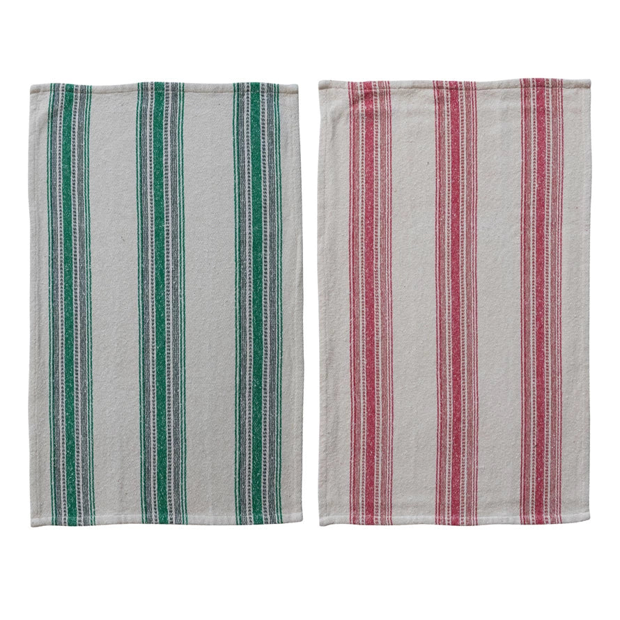 Red + Green Classic Tea Towel
